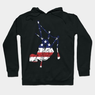 BAGPIPE AMERICAN FLAG Hoodie